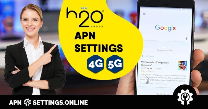 h2o apn settings internet