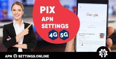 pix wireless apn settings free internet